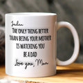 Watching My Son - Personalized Ceramic Coffee Mug