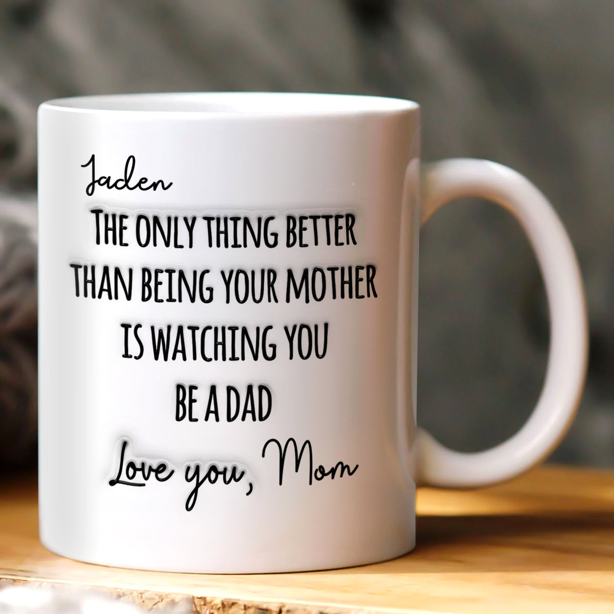 Watching My Son - Personalized Ceramic Coffee Mug