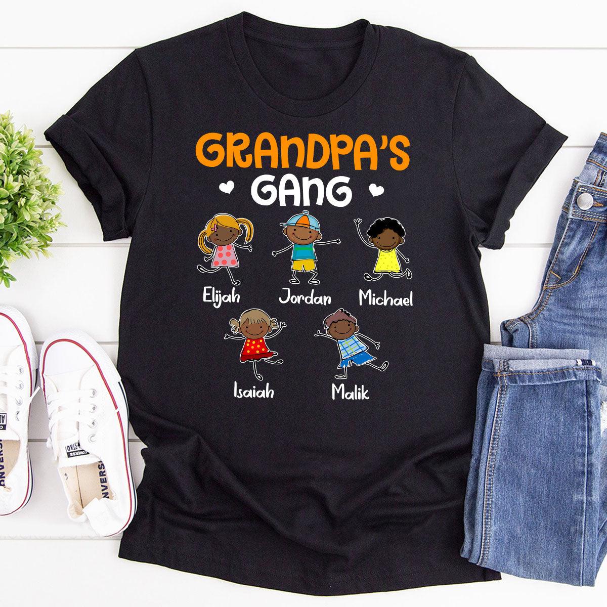 Grandpa's Gang - Personalized 2D Unisex T-shirt