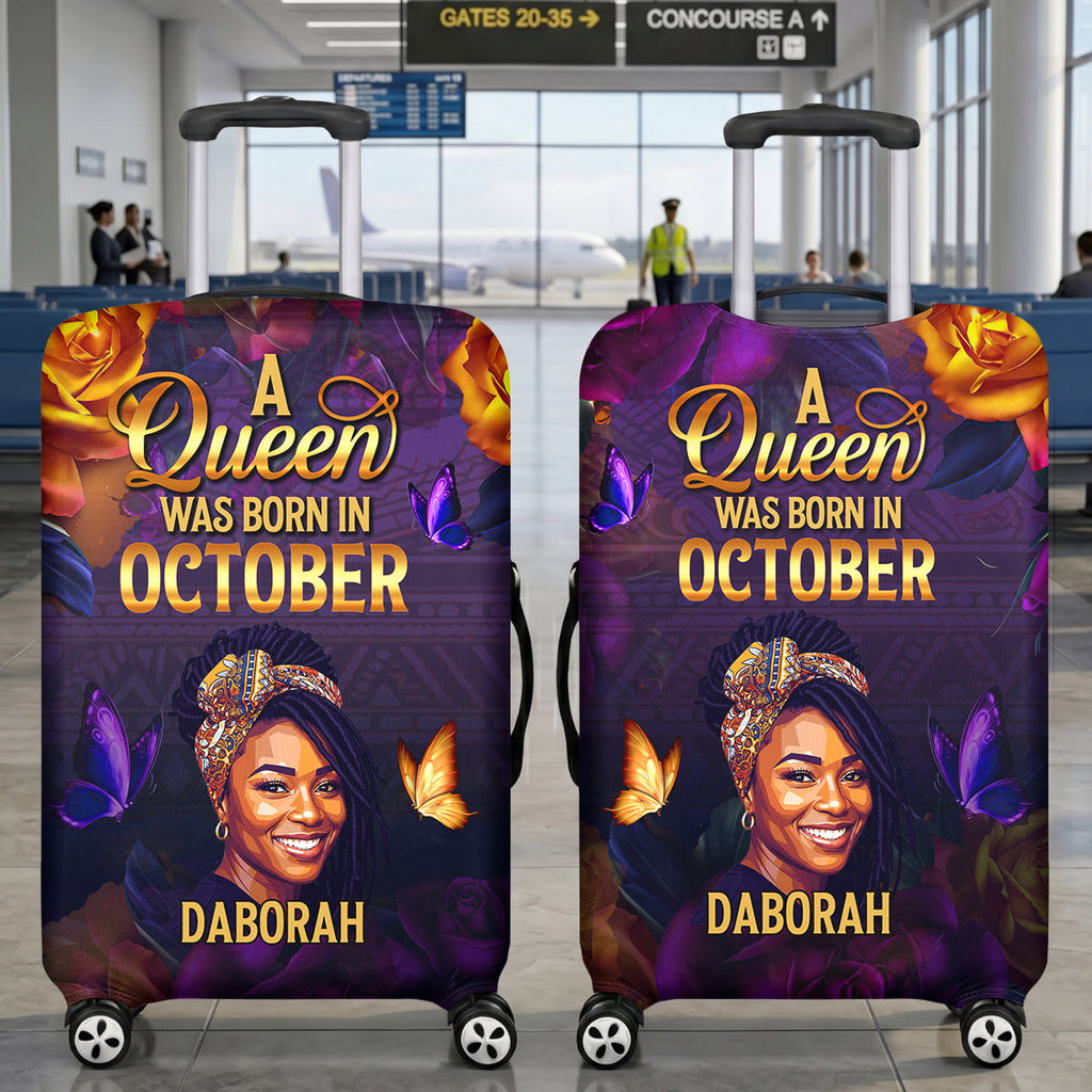 A Beautiful Queen - Personalized Luggage Cover
