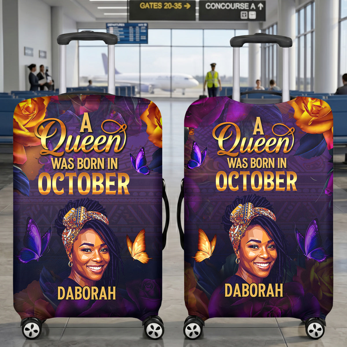 A Beautiful Queen - Personalized Luggage Cover