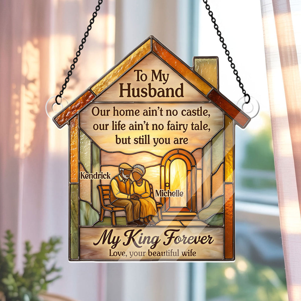 Our Home Ain't No Castle - Personalized Acrylic Suncatcher