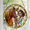 Custom Horse Photo To Style Suncatcher - Personalized Acrylic Suncatcher
