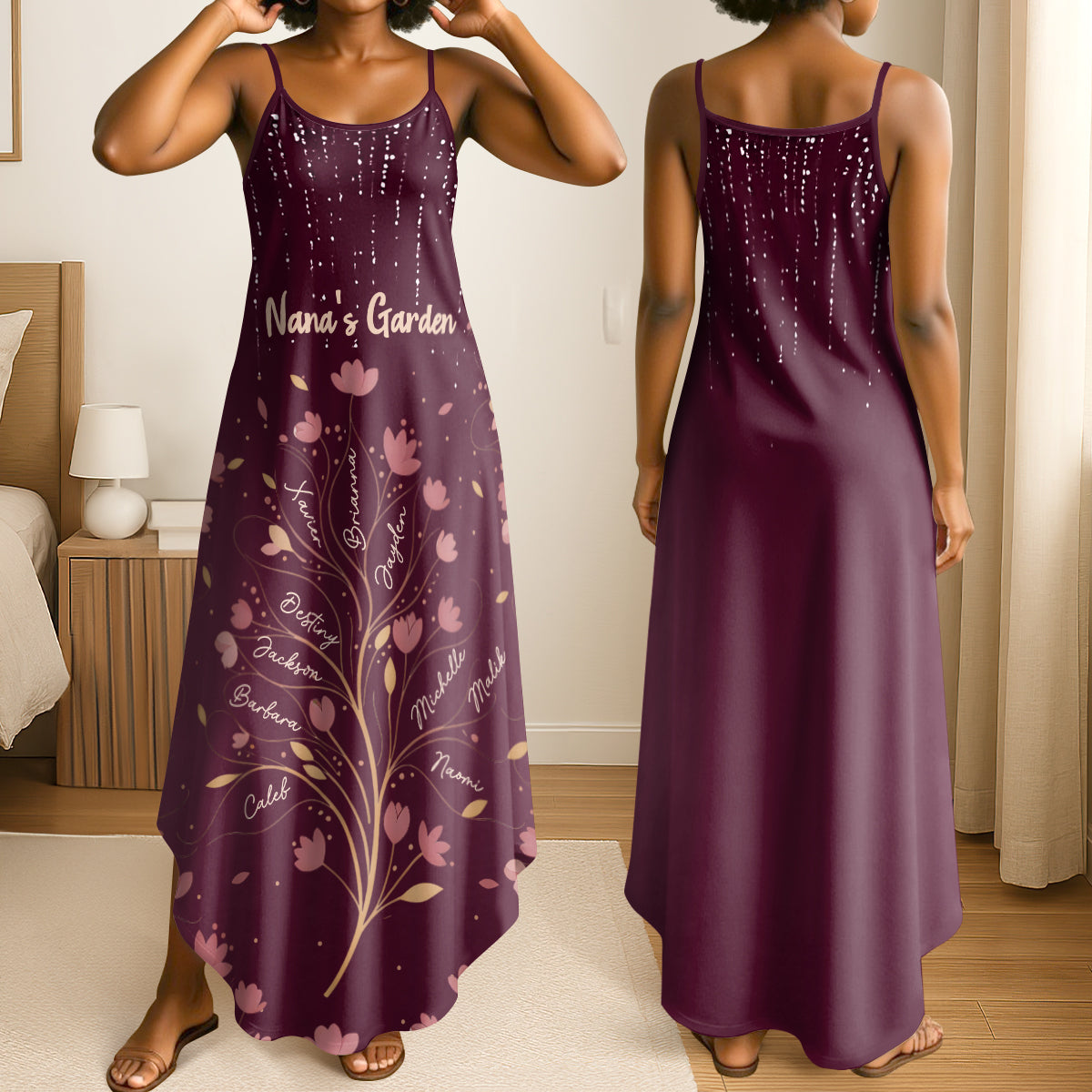 Nana's Garden - Personalized Maxi Dress