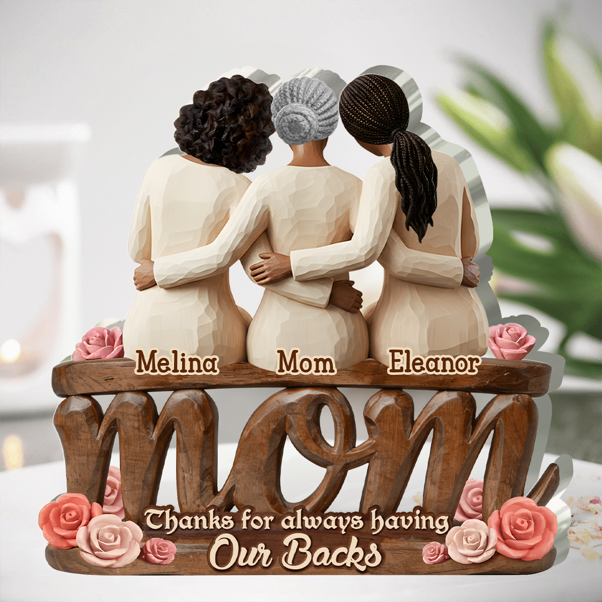 Thanks For Having Our Backs - Personalized Custom Shaped Acrylic Plaque