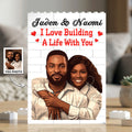 I Love Building A Life With You - Personalized Building Brick Puzzle