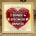 Never Forget That I Love You - Personalized Heart Flower Shadow Box