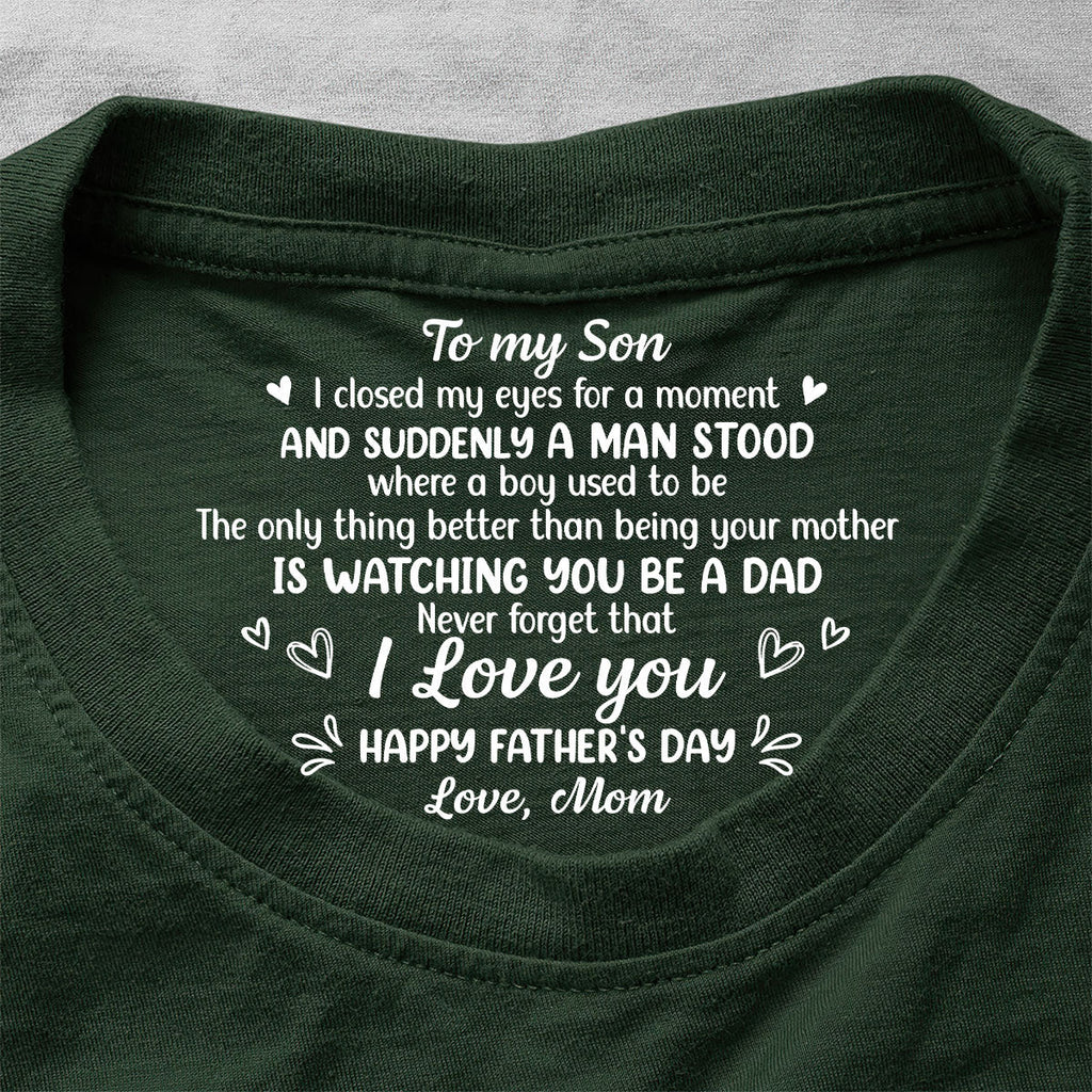 Never Forget That I Love You - Personalized Shirt With Design Inner Neck