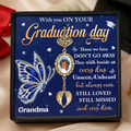 With You On Your Graduation - Personalized Graduation Tassel Photo Charm With Angel Wing