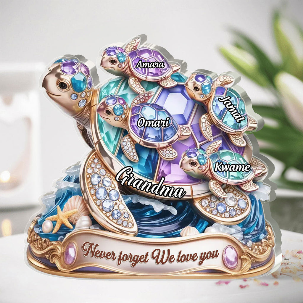 We Love You Grandma - Personalized Custom Shaped Acrylic Plaque