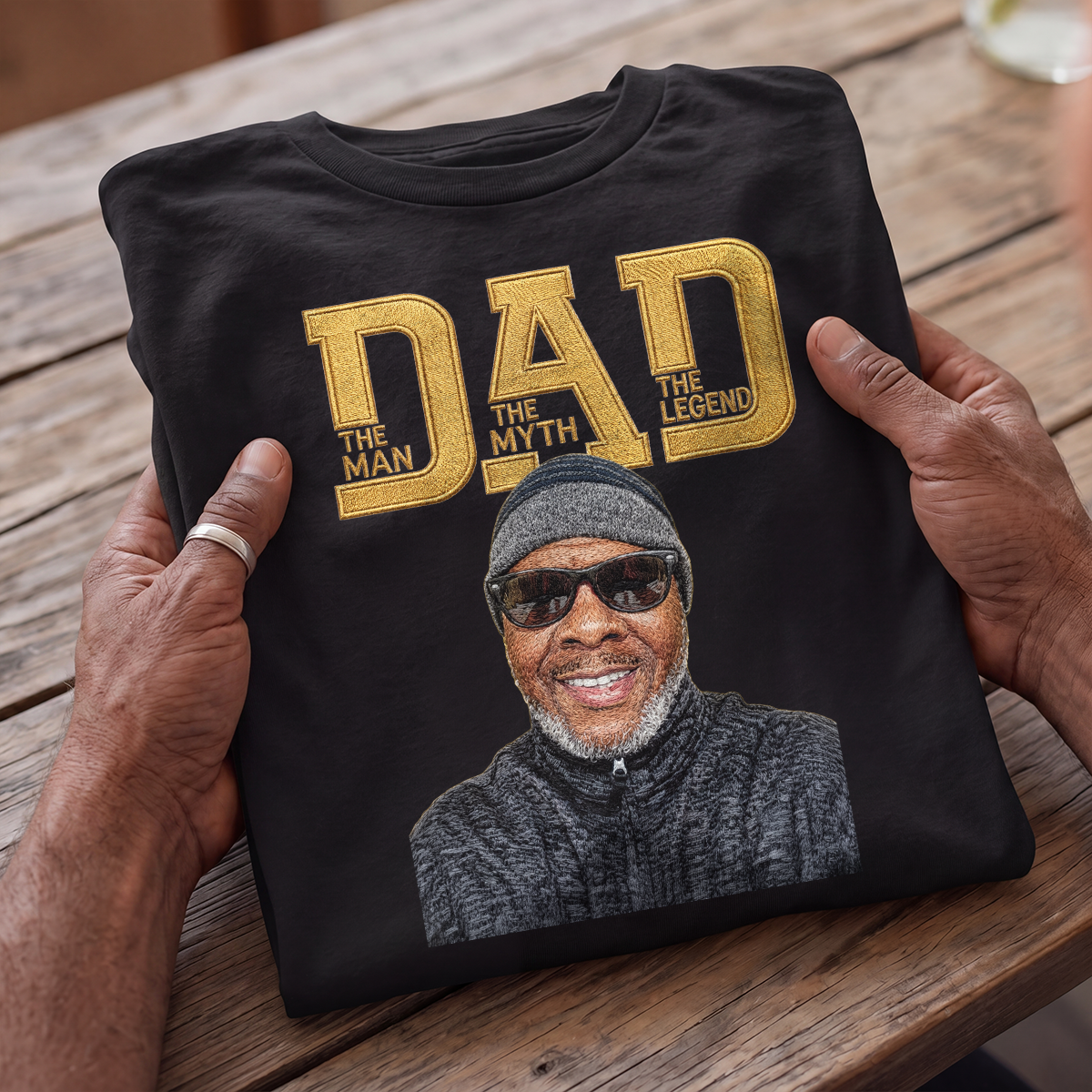 The Man The Myth The Legend Embroidery - Personalized 2D Unisex T-shirt