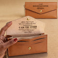 From Mom To Badass Daughter - Personalized Leather Envelope Wallet