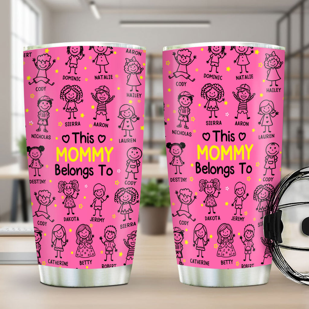 This Mommy Belongs To - Personalized Stainless Steel Tumbler