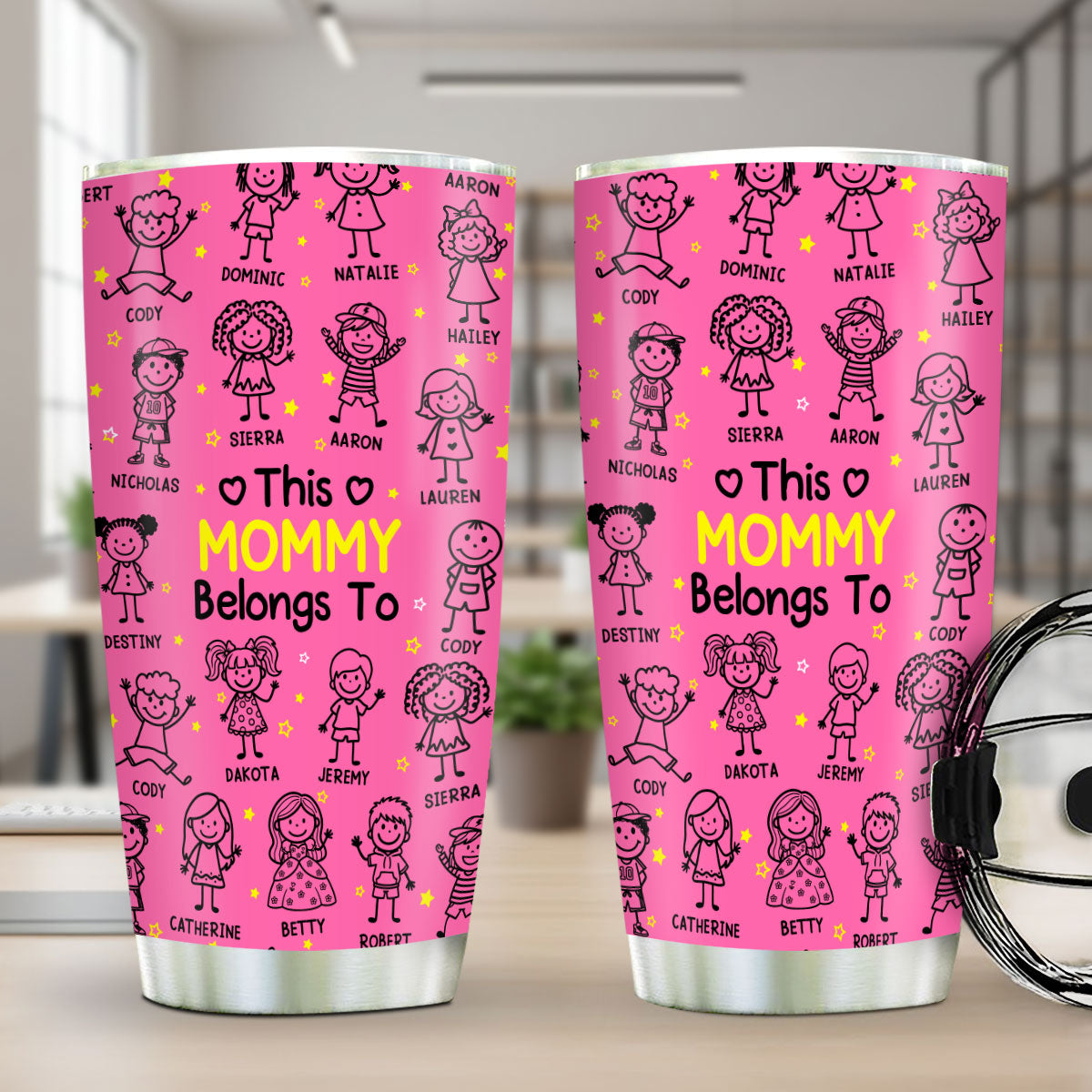 This Mommy Belongs To - Personalized Stainless Steel Tumbler