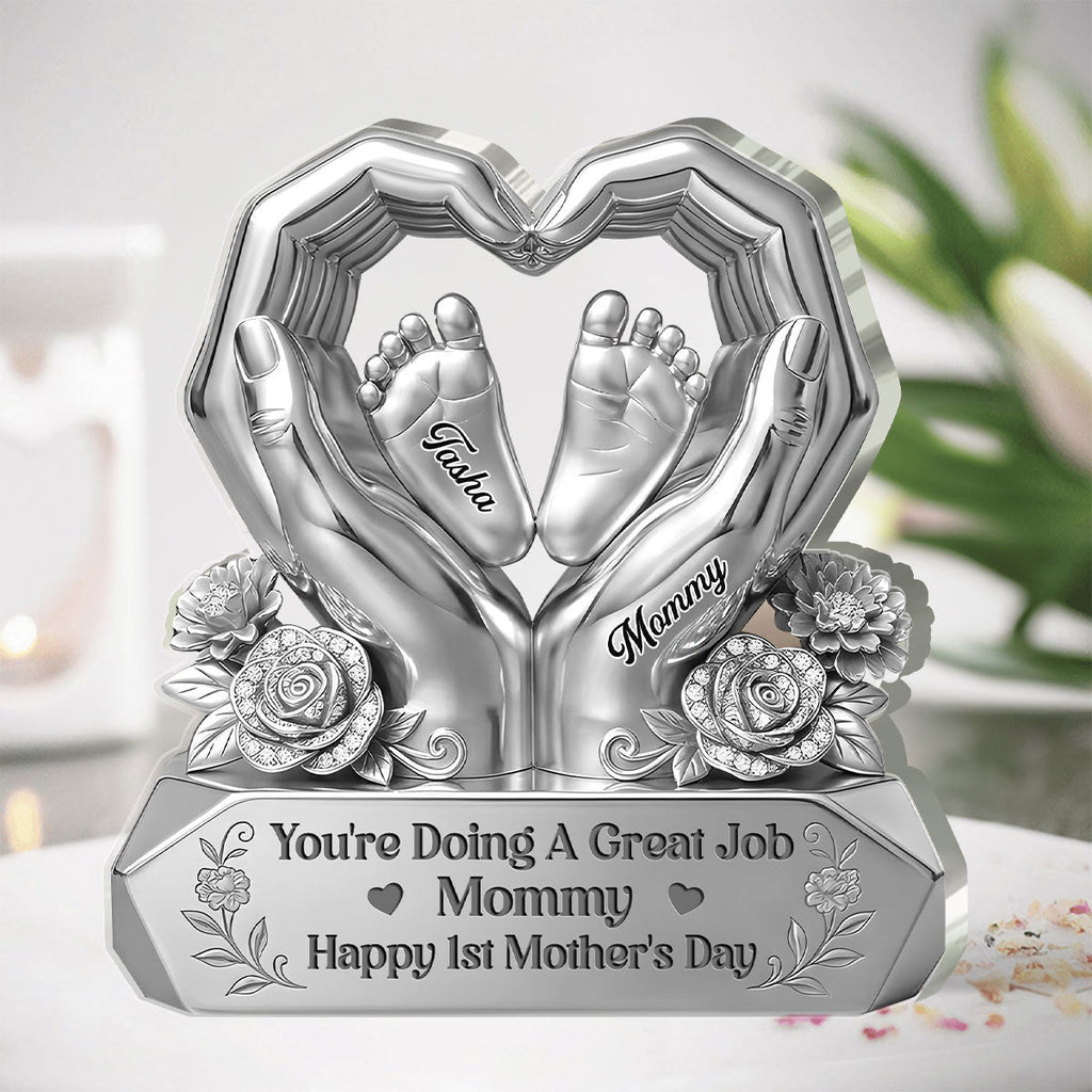 Happy 1st Mother's Day Ver 2 - Personalized Custom Shaped Acrylic Plaque