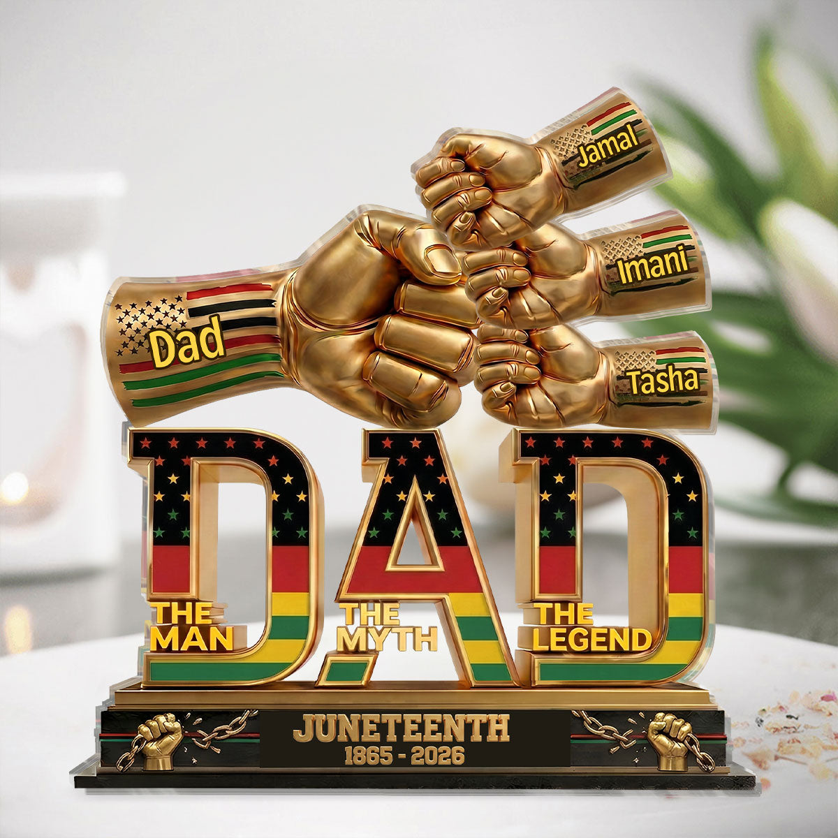 Dad The Man The Myth The Legend - Personalized Custom Shaped Acrylic Plaque