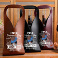 I Love You Every Day - Personalized Leather Wine Bag