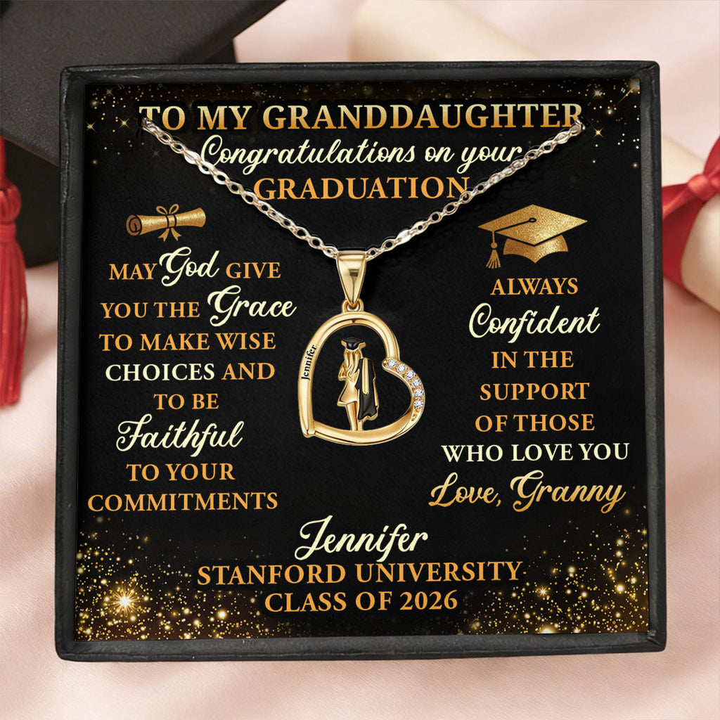 May God Give You The Grace - Personalized Graduation Girl Necklace