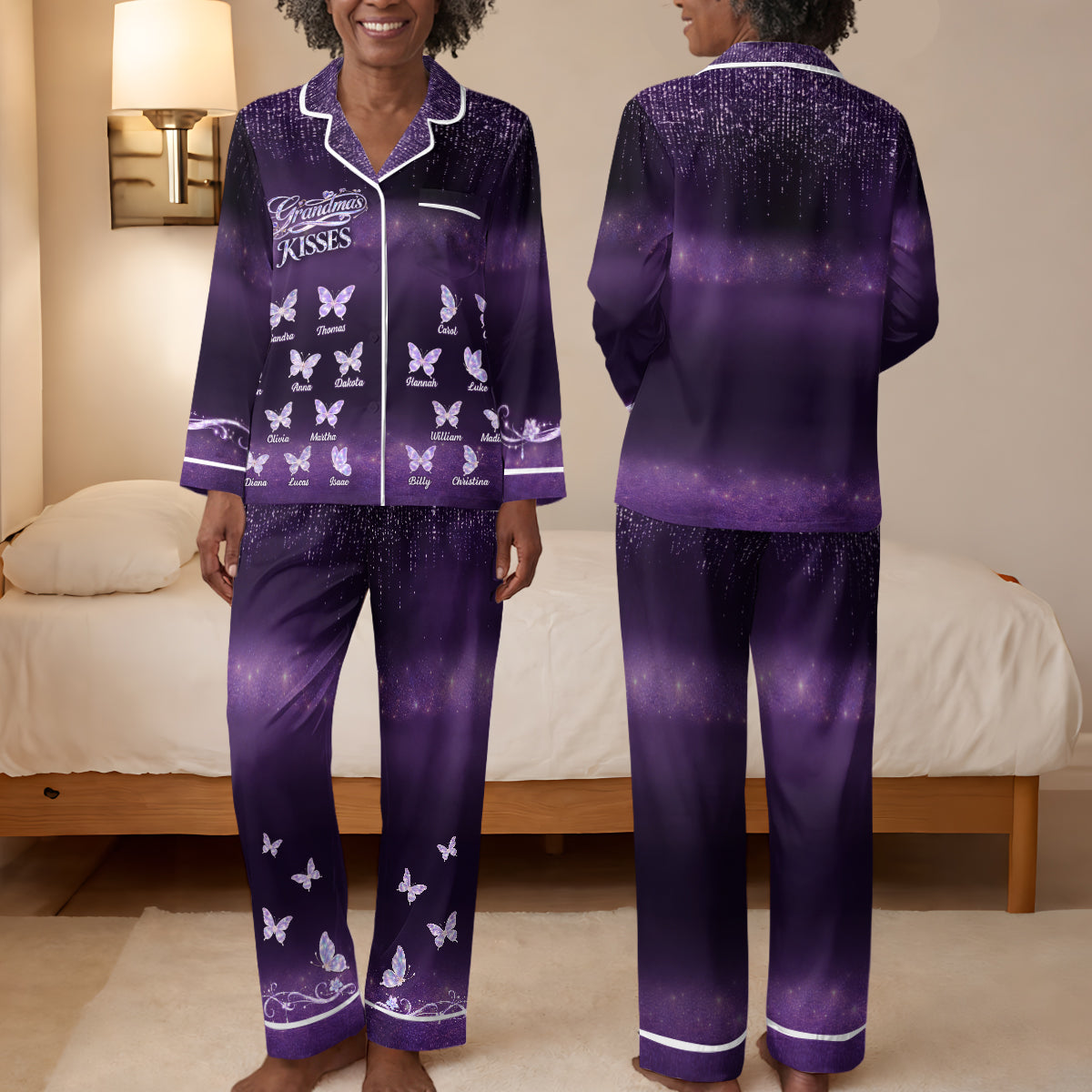Grandma's Kisses - Personalized Satin PJM Set