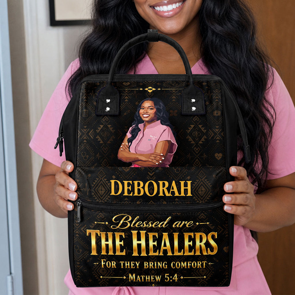Blessed Are The Healers For They Bring Comfort - Personalized Duckbilled Backpack