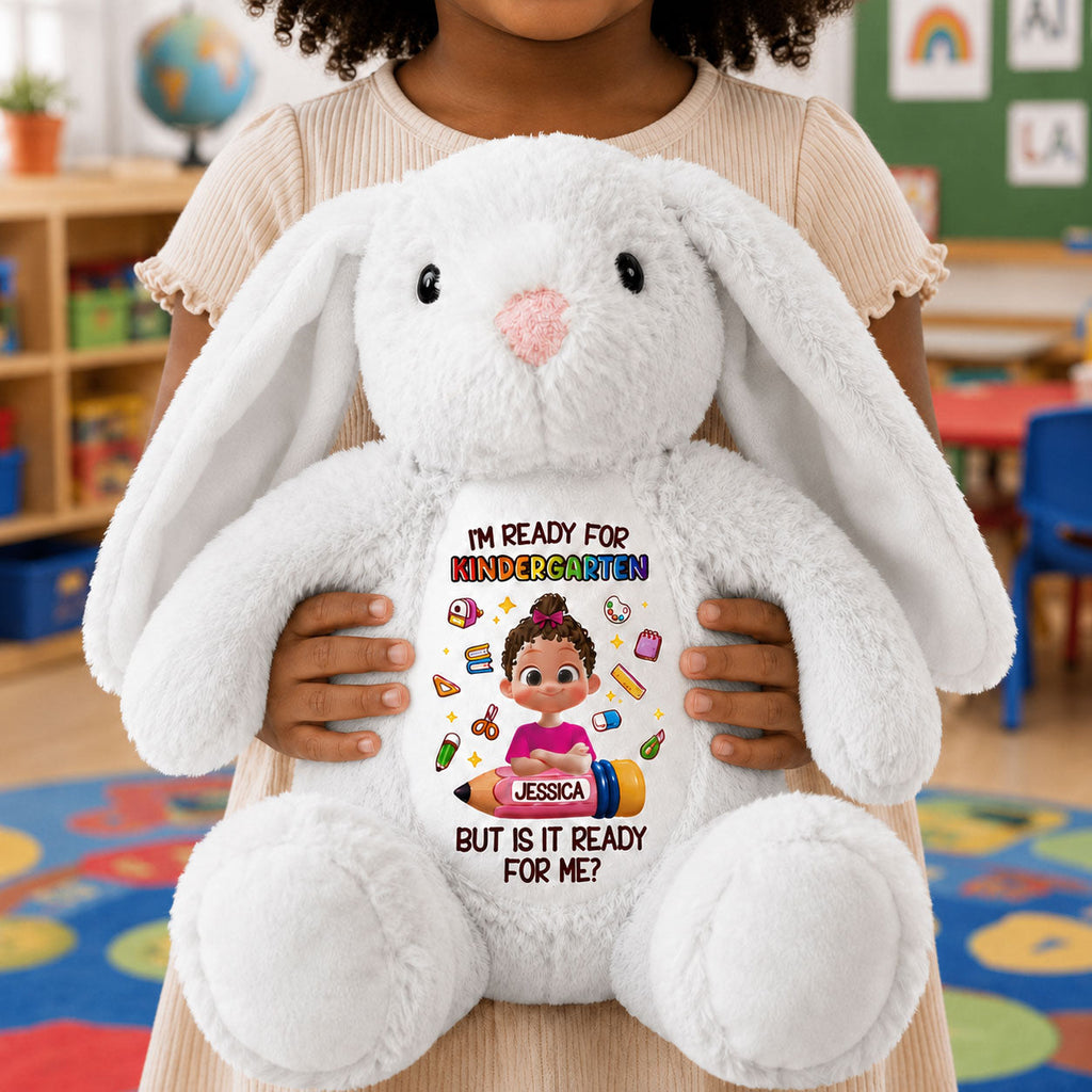 I'm Ready For Kindergarten - Personalized Stuffed Bunny