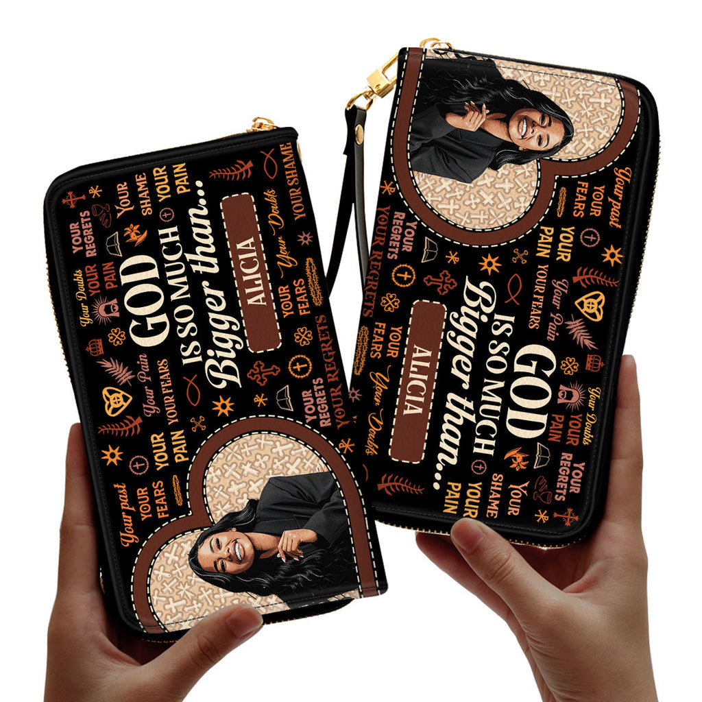 God Is So Much Bigger Than - Personalized Clutch Purse