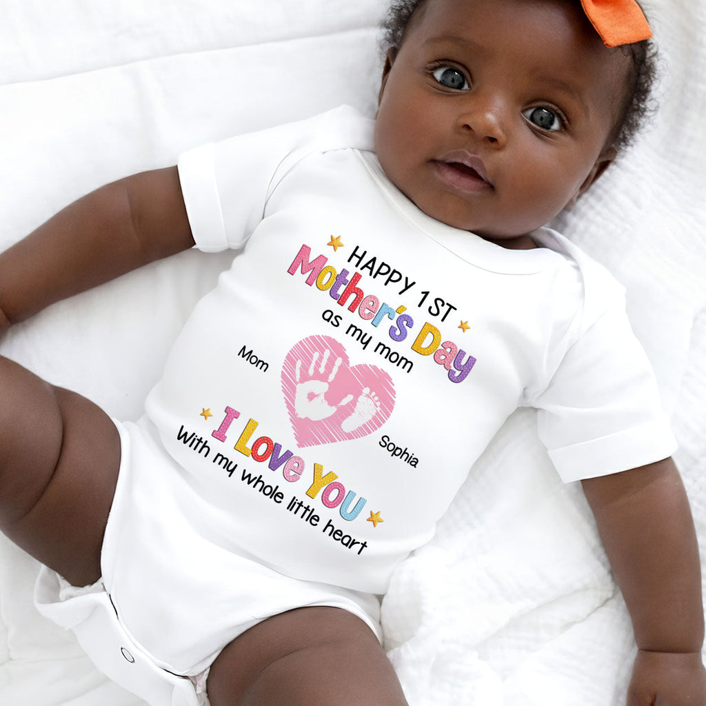 I Love You With My Whole Little Heart - Personalized Baby Onesie