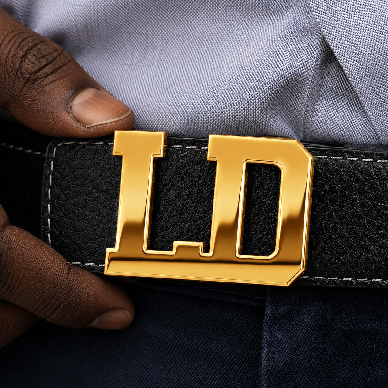 To The Best Dad, Husband, Grandpa Ever - Personalized Custom Letter Buckle