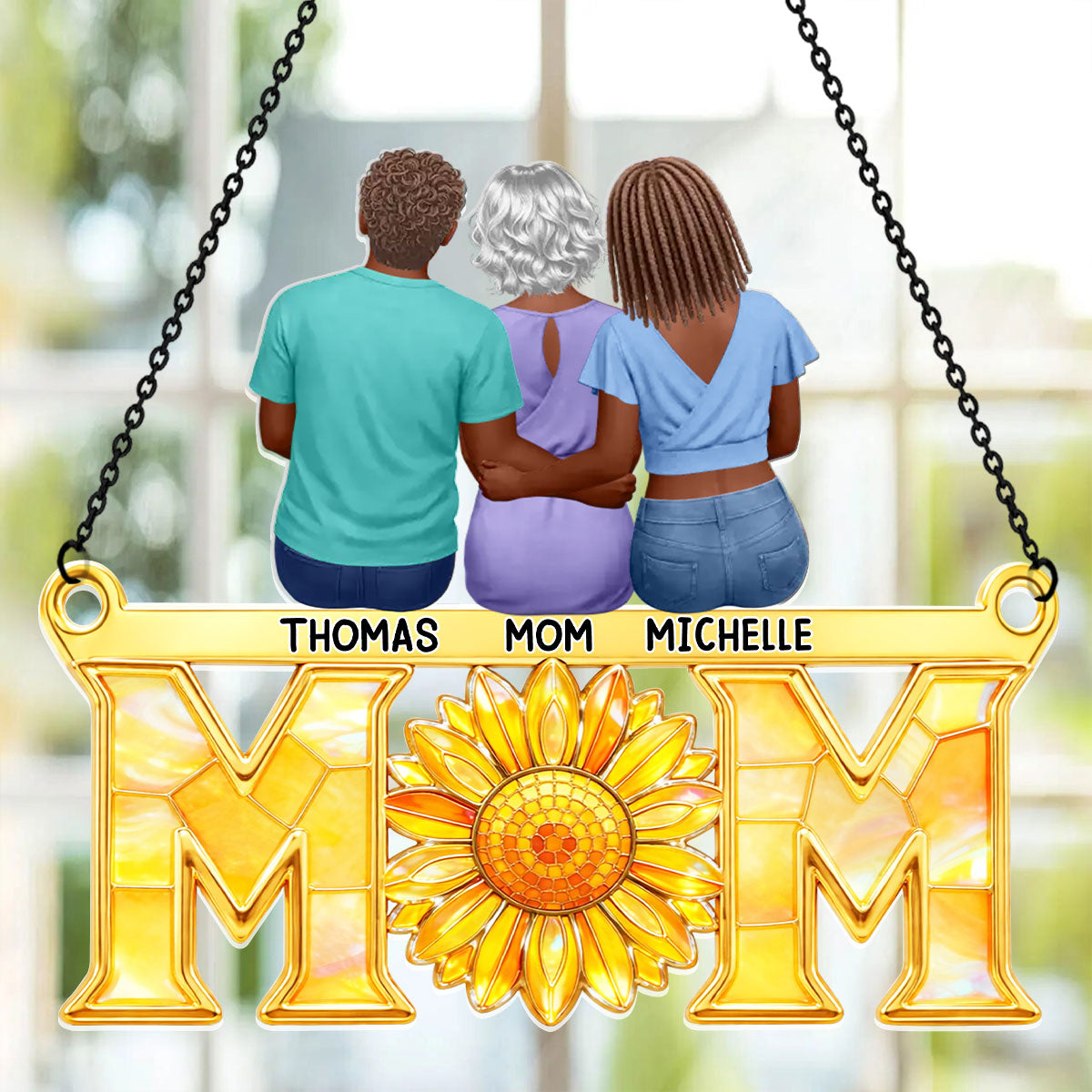Mom We Love You - Personalized Acrylic Suncatcher