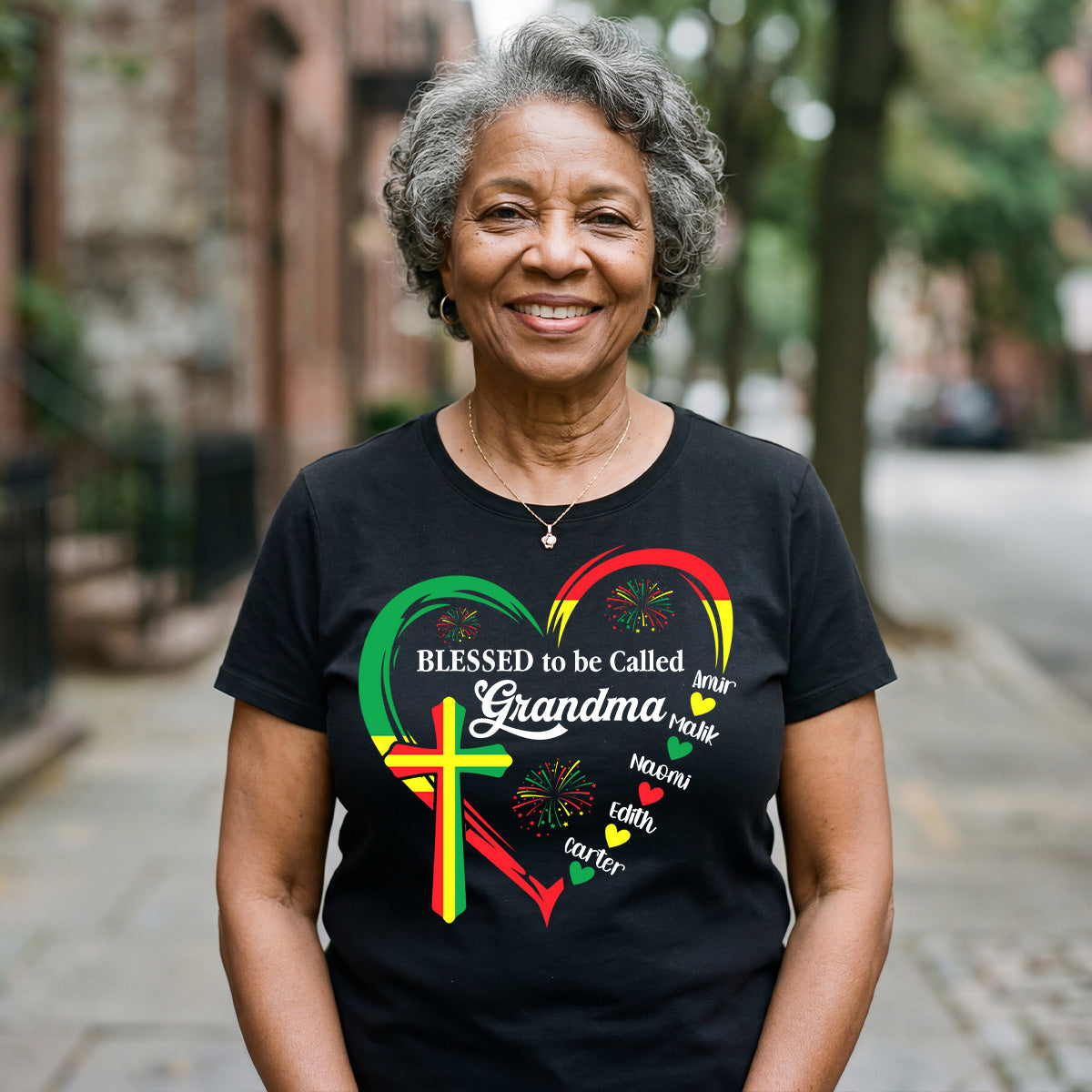 Blessed To Be Called Grandma - Personalized 2D Unisex T-shirt