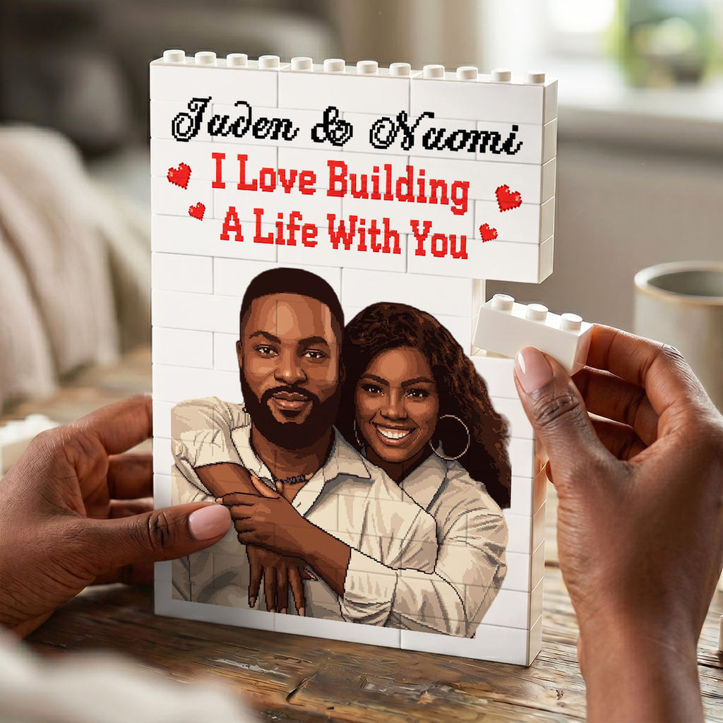 I Love Building A Life With You - Personalized Building Brick Puzzle