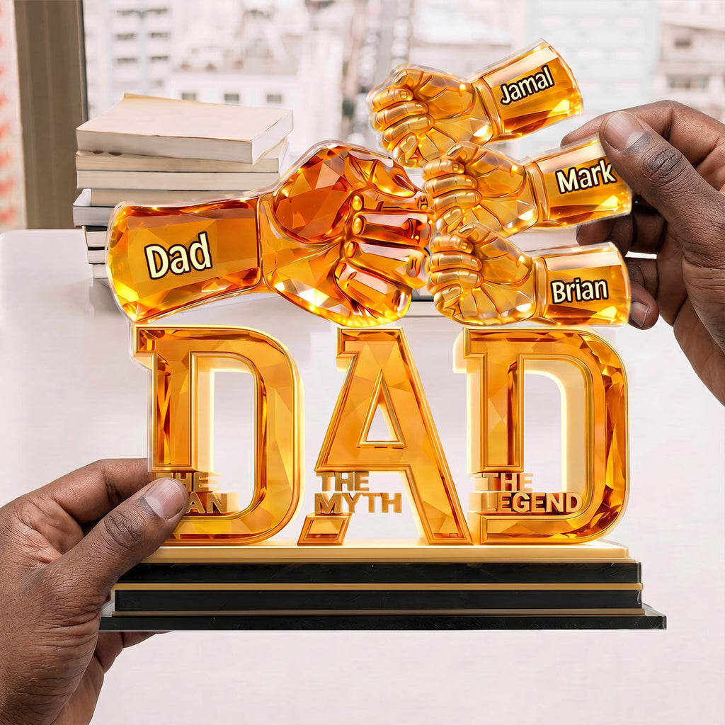 Dad The Man The Myth The Legend - Personalized Custom Shaped Acrylic Plaque