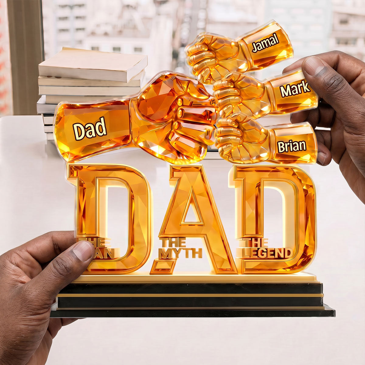 Dad The Man The Myth The Legend - Personalized Custom Shaped Acrylic Plaque