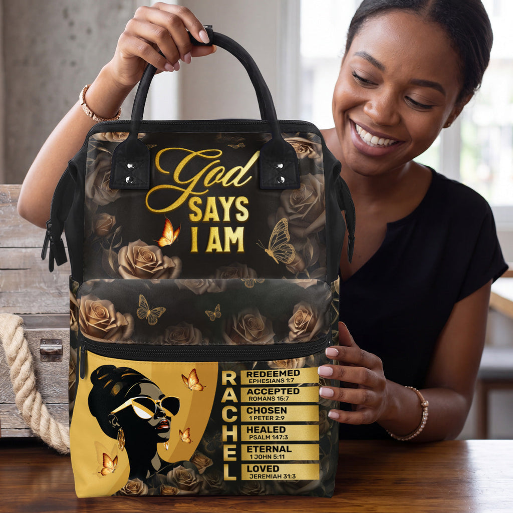 God Says I Am - Personalized Duckbilled Backpack