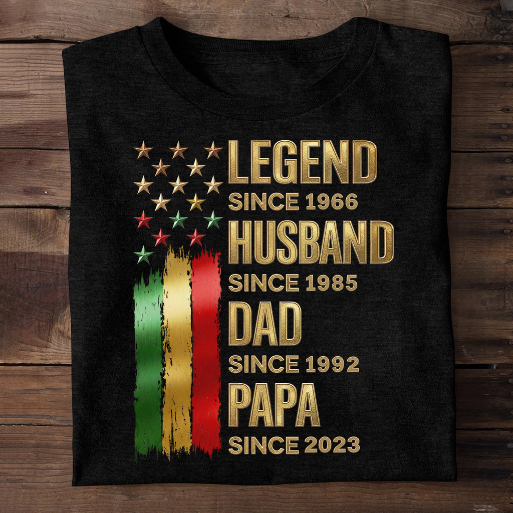 Father's Day Gifts Legend Husband Dad And Grandpa - Personalized 2D Unisex T-shirt