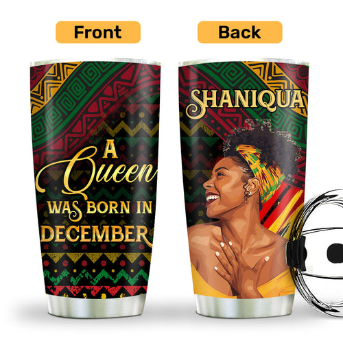 A Beautiful Black Queen - Personalized Stainless Steel Tumbler