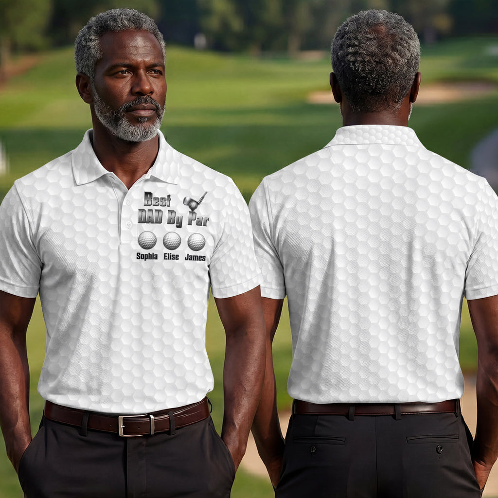 Father's Day Gifts, Best Dad By Par, Best Grandpa By Par - Personalized Polo Shirt