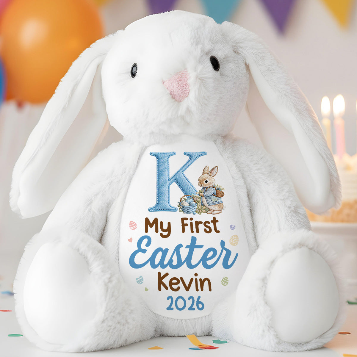 My First Easter 2026 - Personalized Stuffed Bunny