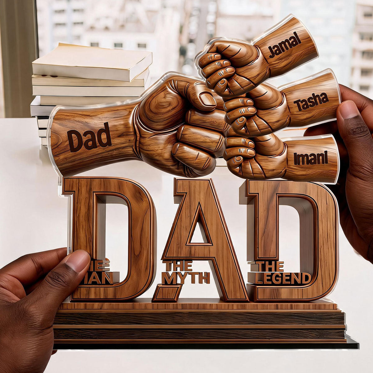 Dad The Man The Myth The Legend - Personalized Custom Shaped Acrylic Plaque