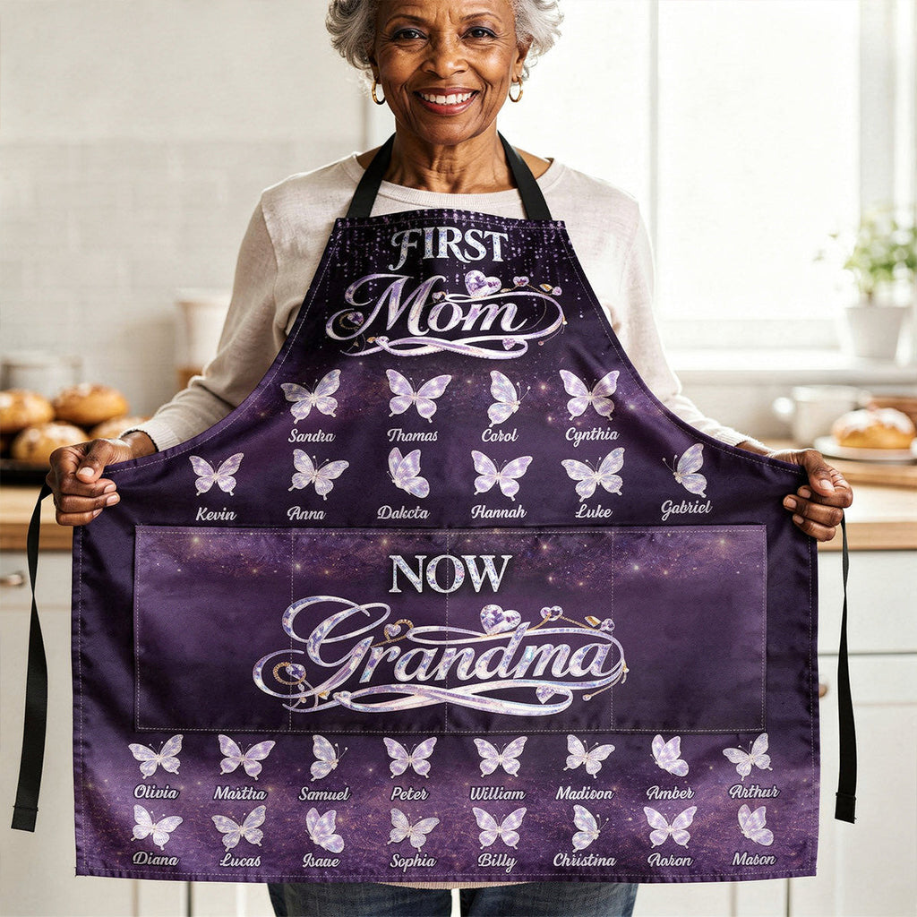 Blessed To Be Called Grandma - Personalized Apron With Pocket
