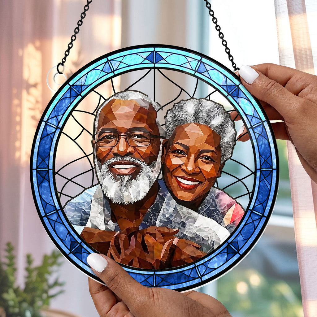 Custom Photo Portrait Couple Family  - Personalized Acrylic Suncatcher