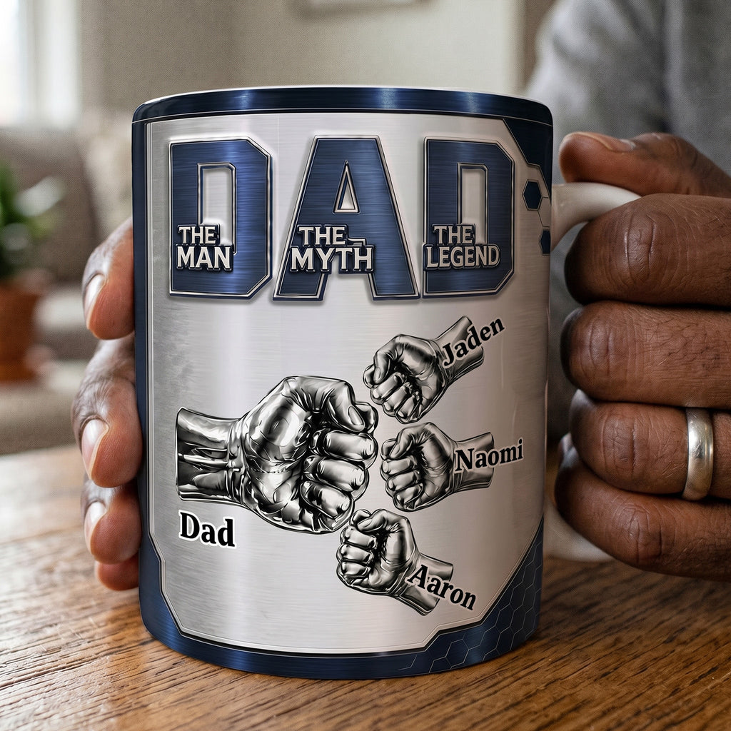 Dad The Man The Myth The Legend - Personalized Ceramic Coffee Mug