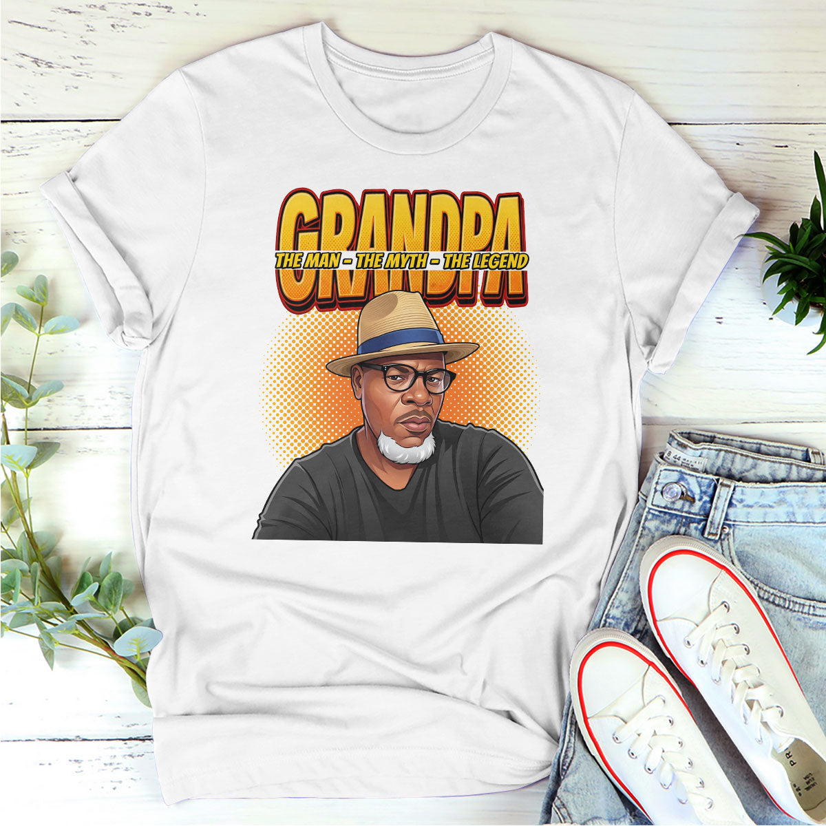 The Man The Myth The Legend Comic  - Personalized 2D Unisex T-shirt