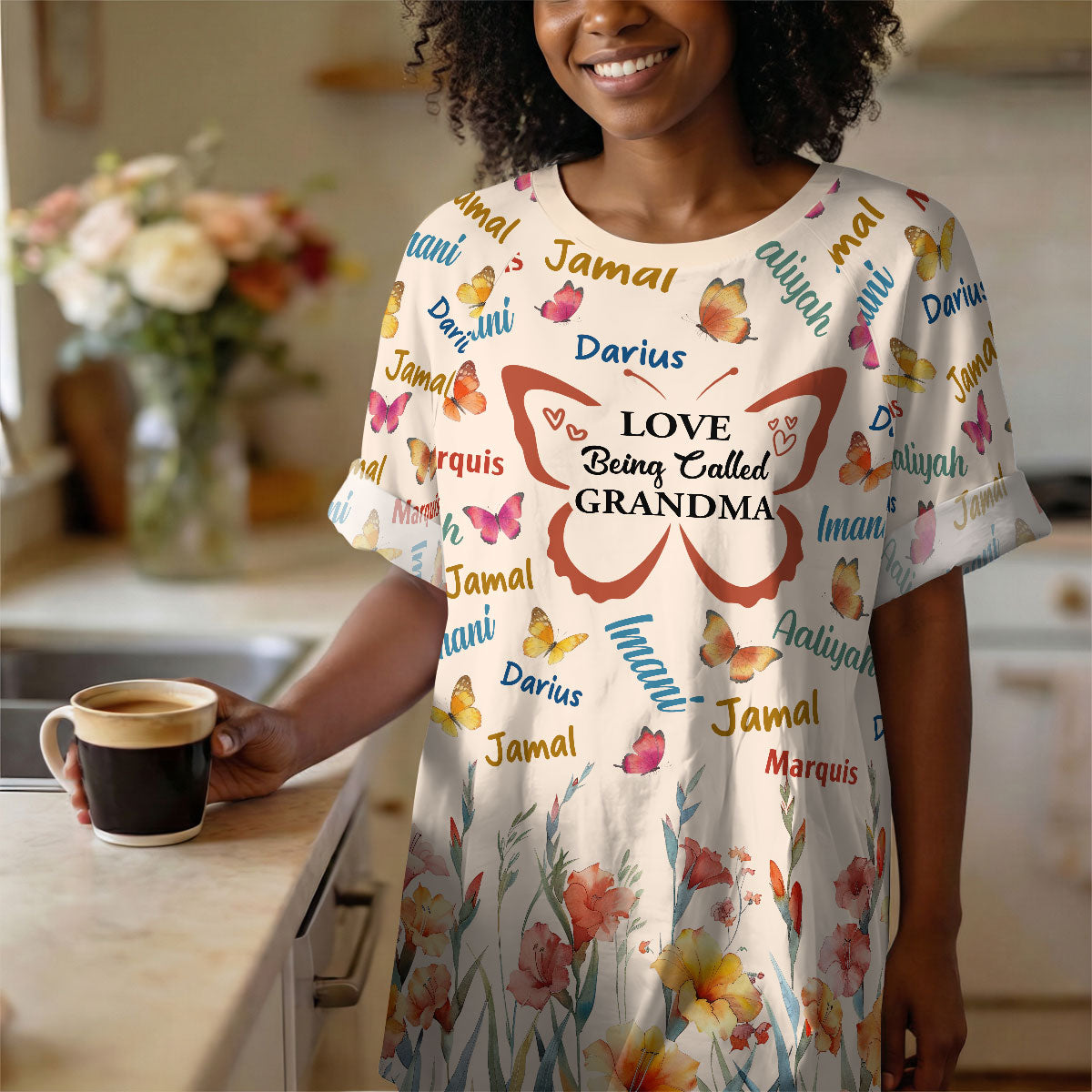 Love Being Called Grandma - Personalized Sleep Tee