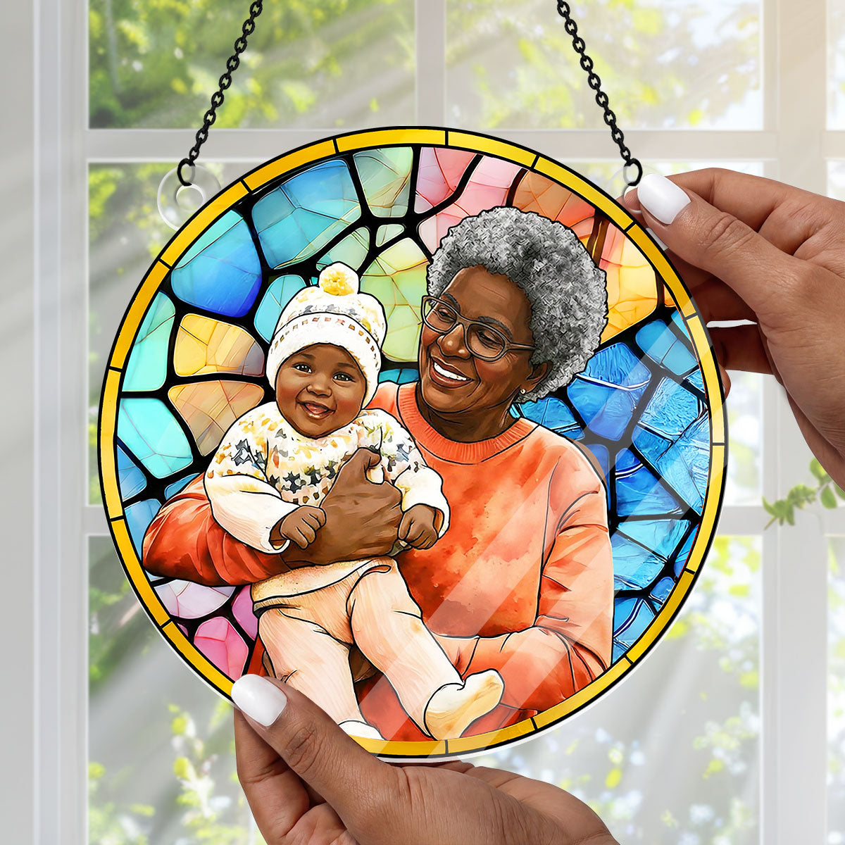Family Custom Photo - Personalized Acrylic Suncatcher