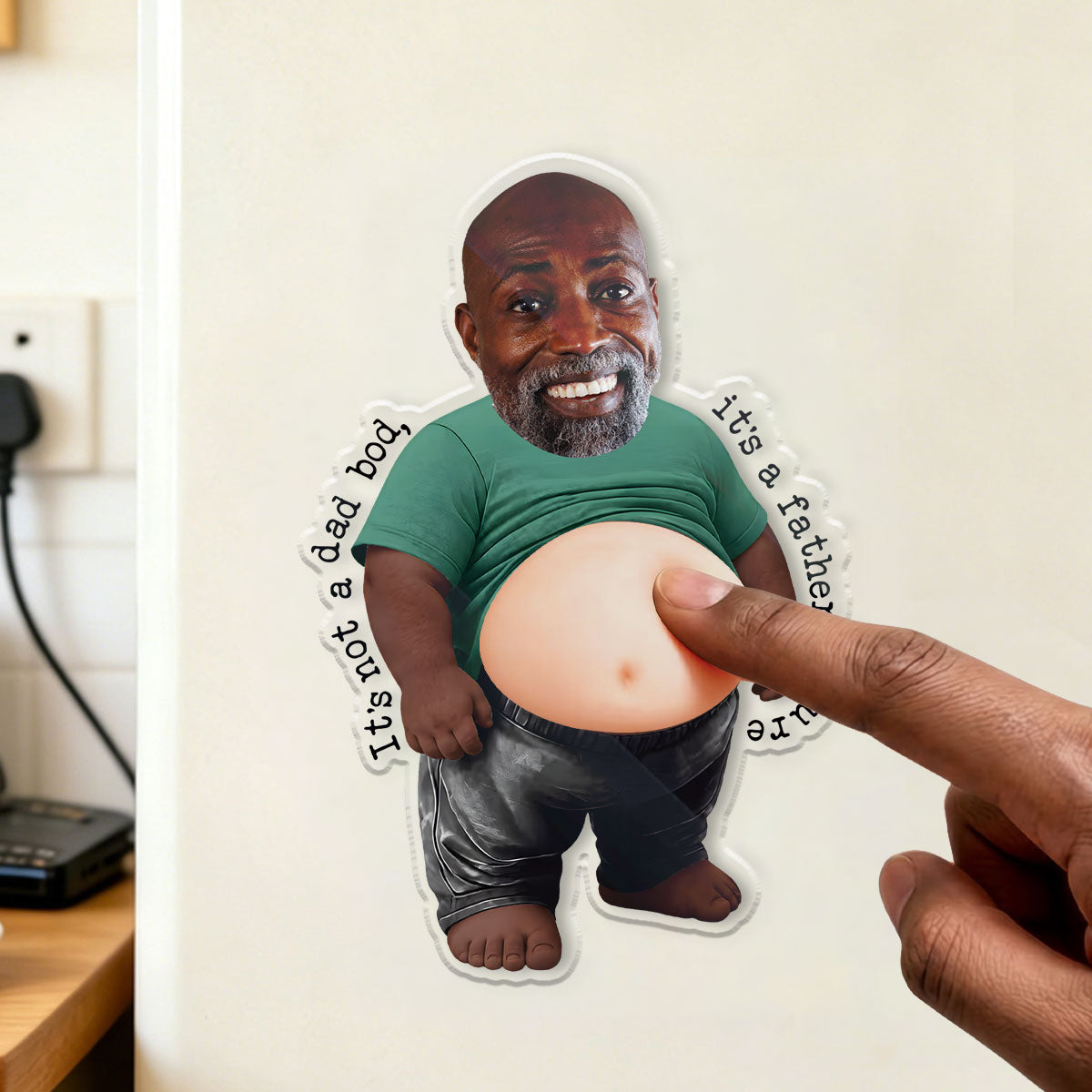 It’s Not A Dad Bod, It’s A Father Figure - Personalized Squishy Fridge Magnet