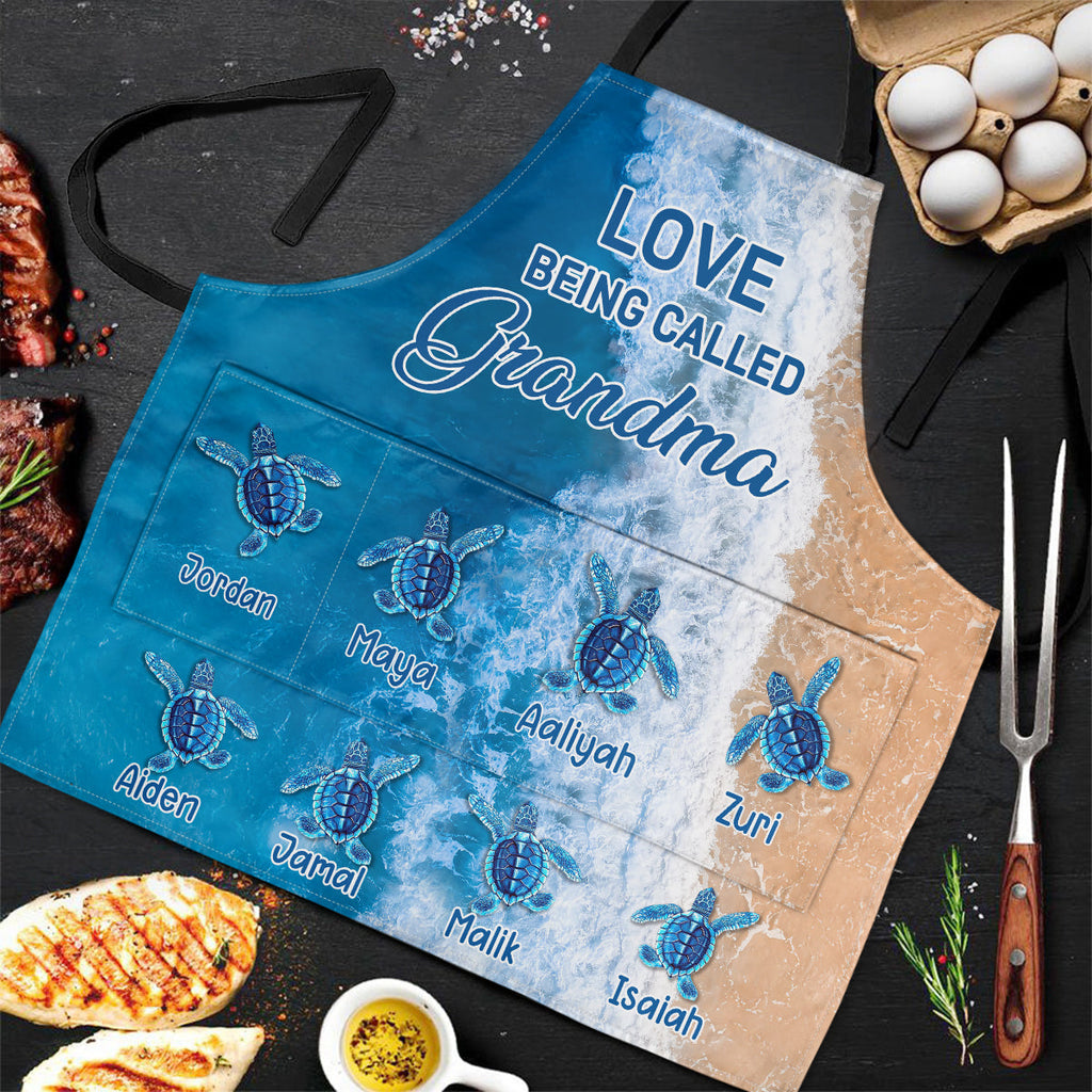 Love Being Called Grandma - Personalized Apron With Pocket