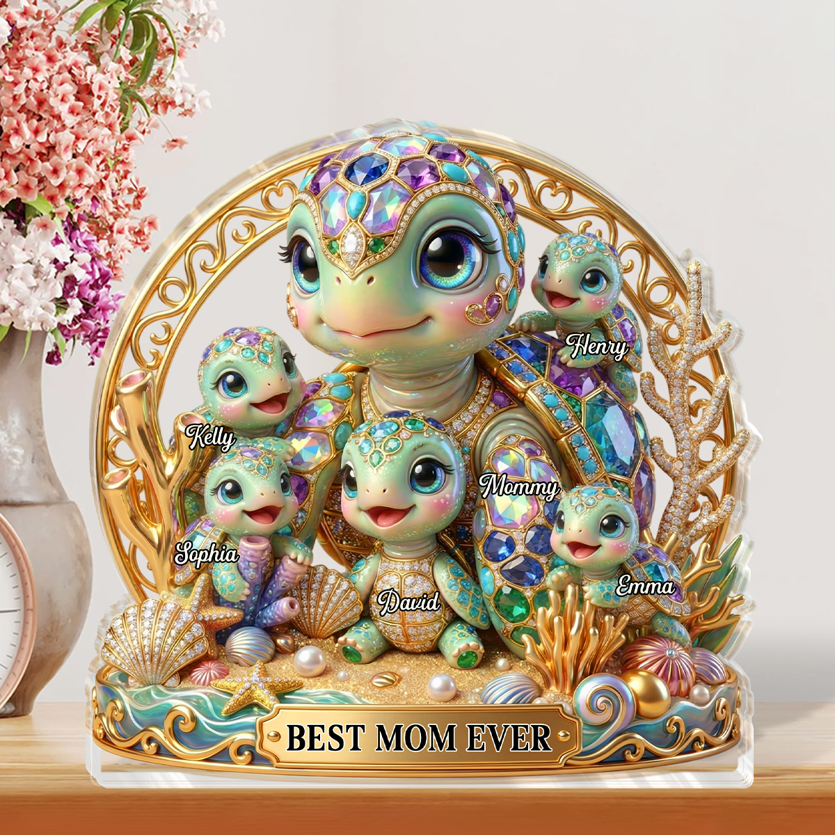 Best Mom Ever - Personalized Custom Shaped Acrylic Plaque
