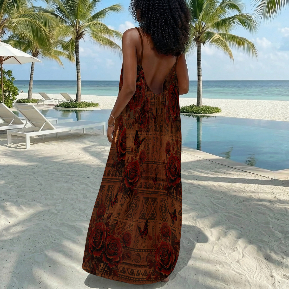 Black Girl Magic - Personalized Backless Cami Maxi Dress