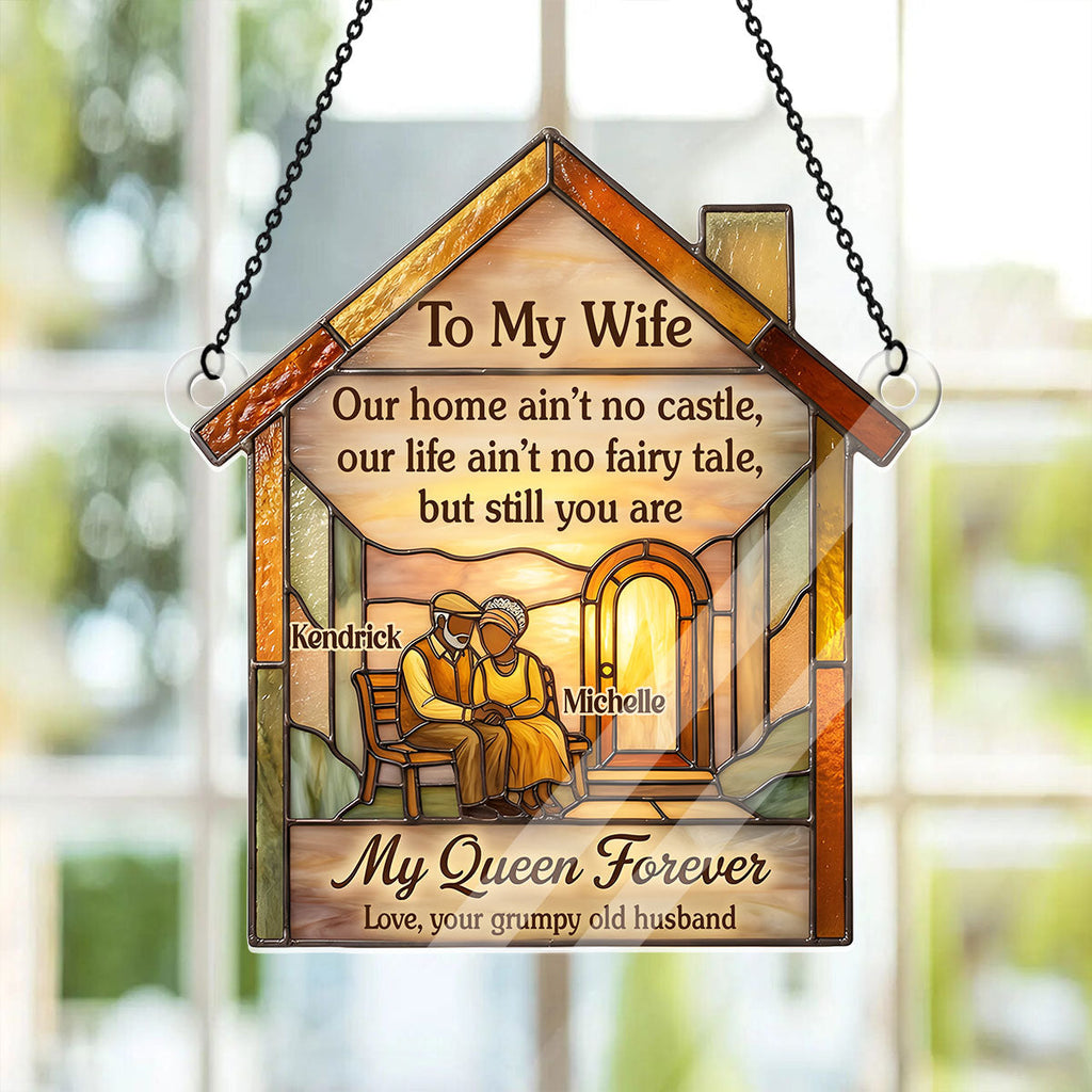 Our Home Ain't No Castle - Personalized Acrylic Suncatcher